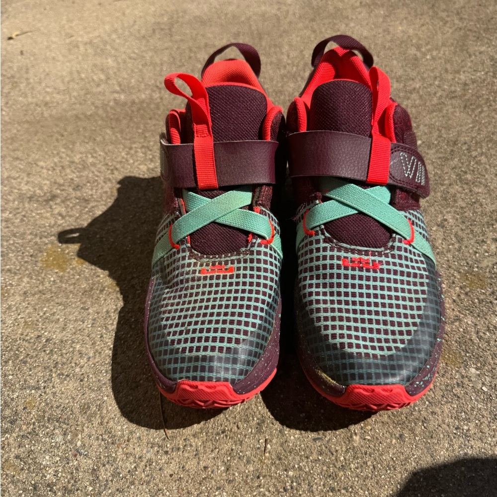 Vibrant nike Kids Shoes with Red and Green Accents